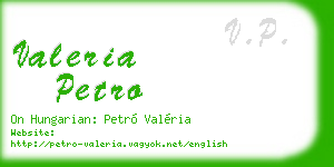 valeria petro business card